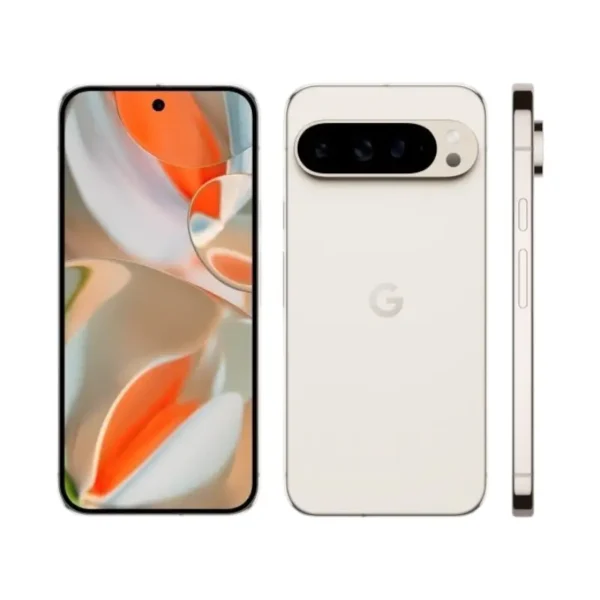 Google pixel 9 pro couleur crème DE FACE