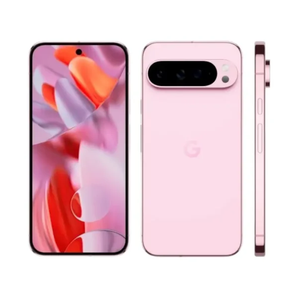 Google pixel 9 pro couleur rose DE FACE