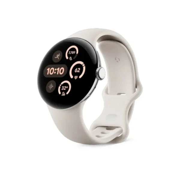 Google pixel watch 3 couleur crème de face