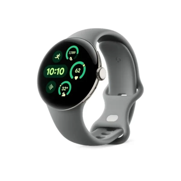 Google pixel watch 3 couleur verte de face