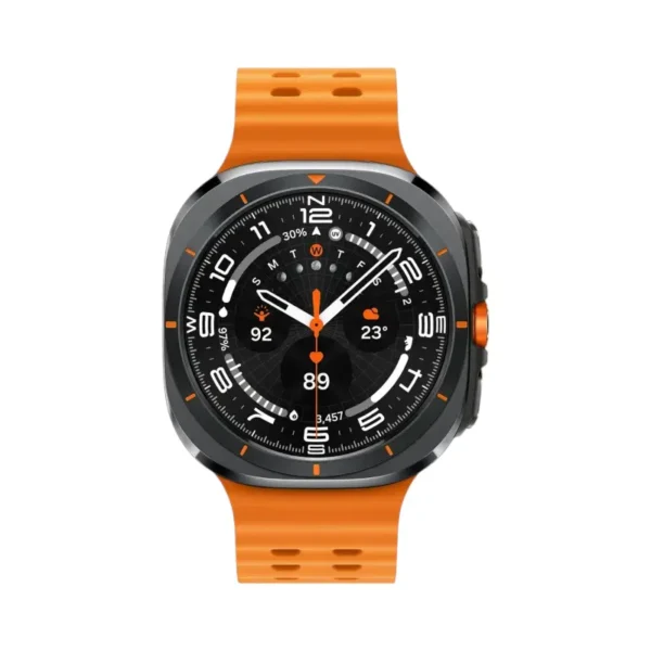 Samsung Galaxy watch ultra couleur orange de face
