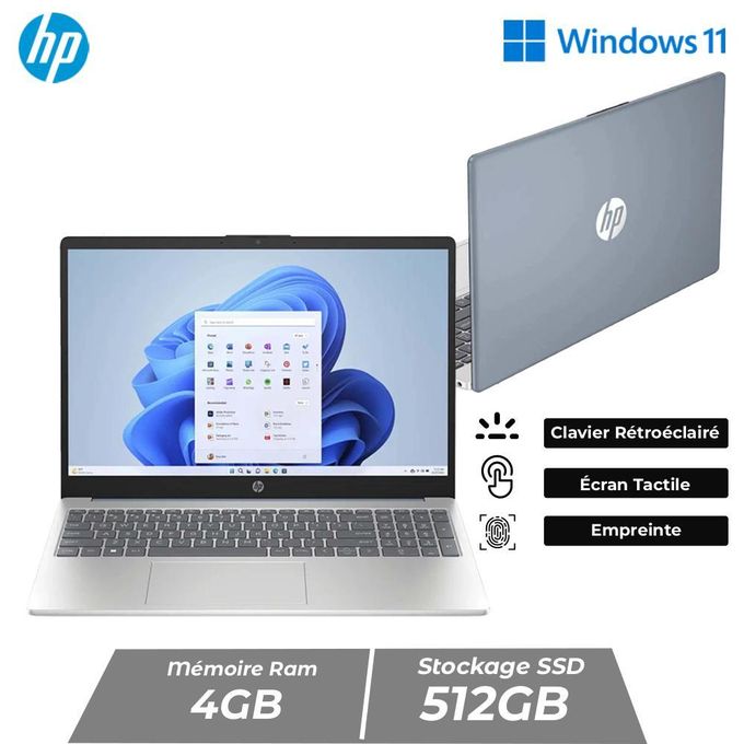 HP Laptop Celeron / Athlon – 512 Go SSD / 4 Go RAM