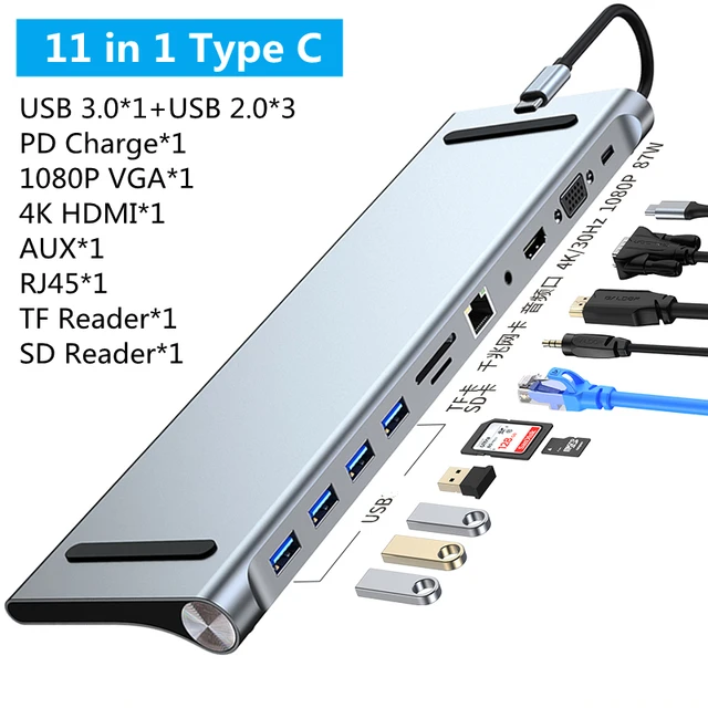 Hub USB C 11 en 1